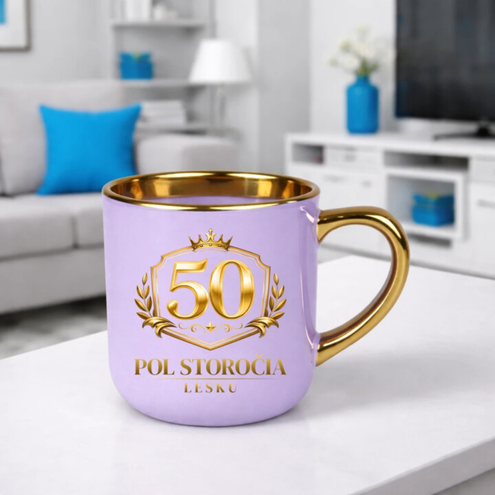 50 – pol storočia lesku – Elegantný hrnček na darček