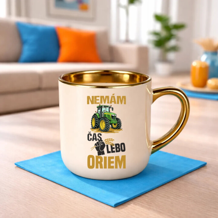 Nemám čas, lebo oriem – Elegantný hrnček na darček