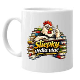 Sliepky vedia viac - keramický hrnček s potlačou