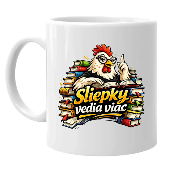 Sliepky vedia viac - keramický hrnček s potlačou