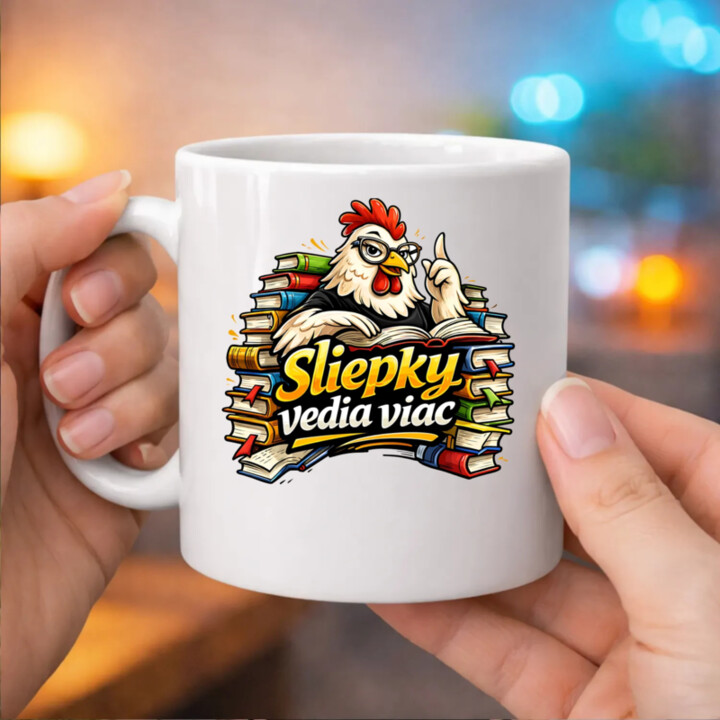 Sliepky vedia viac - keramický hrnček s potlačou