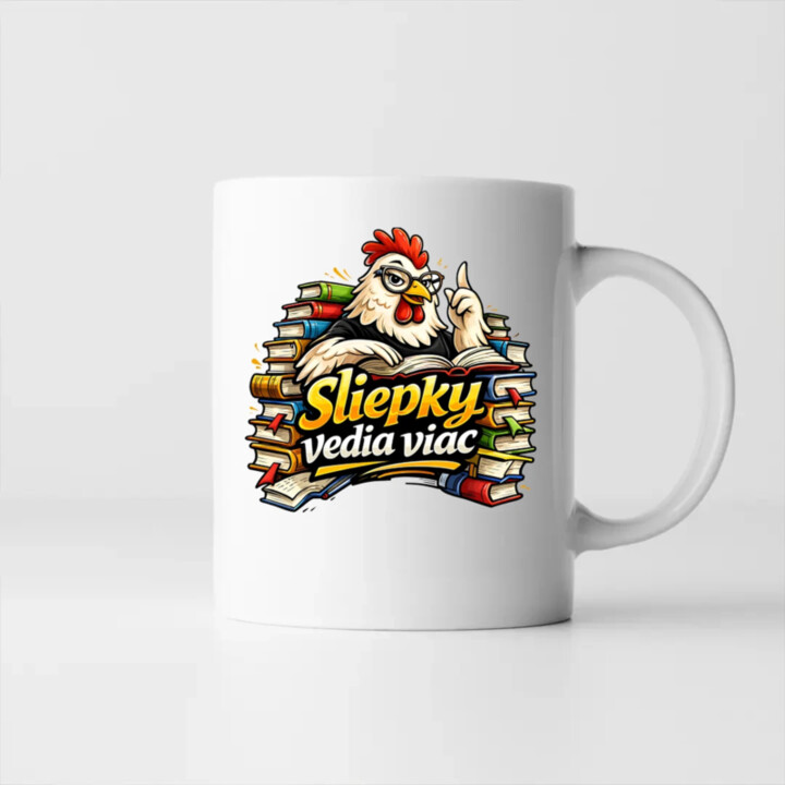 Sliepky vedia viac - keramický hrnček s potlačou