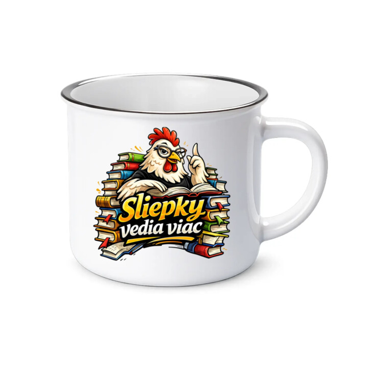 Sliepky vedia viac  - smaltovaný hrnček s potlačou