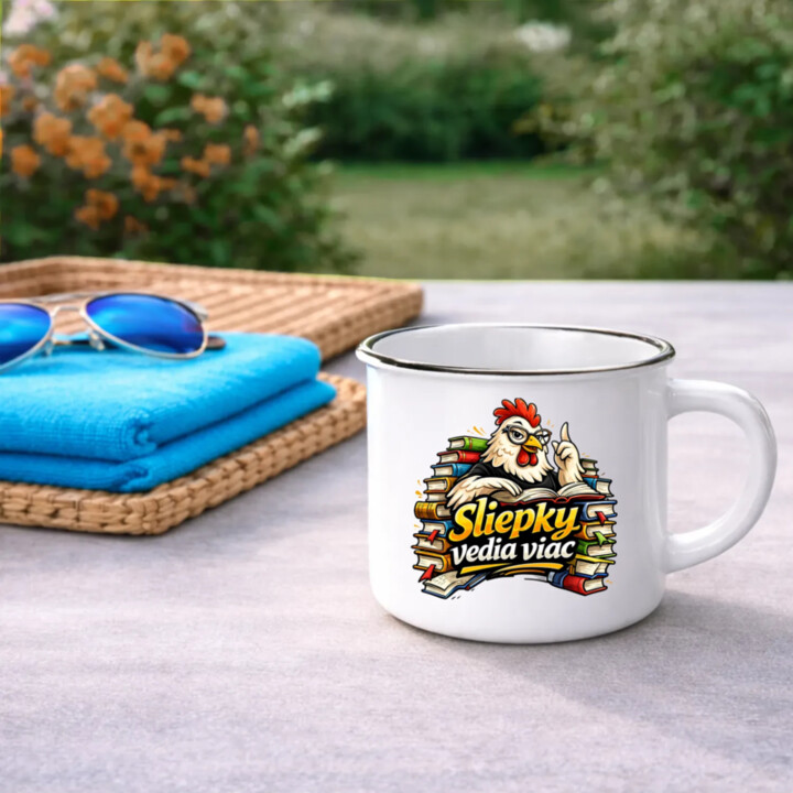 Sliepky vedia viac  - smaltovaný hrnček s potlačou