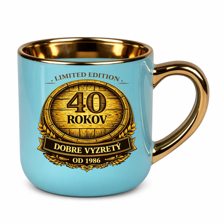 Limited edition 40 rokov - dobre vyzretý - od 1986 – Elegantný hrnček na darček