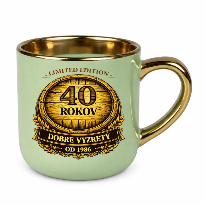 Limited edition 40 rokov - dobre vyzretý - od 1986 – Elegantný hrnček na darček