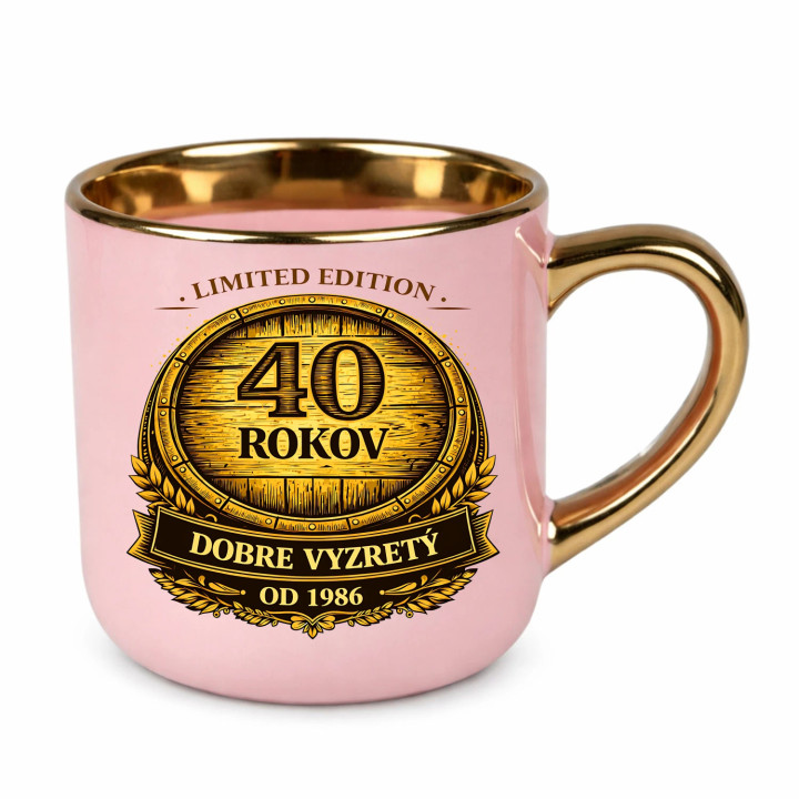 Limited edition 40 rokov - dobre vyzretý - od 1986 – Elegantný hrnček na darček