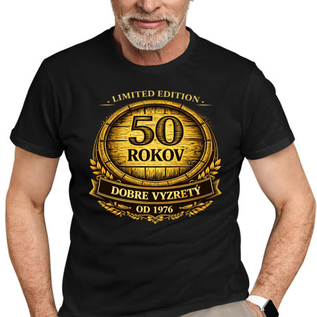 Limited edition 50 rokov - dobre vyzretý - od 1976 - pánske tričko s potlačou
