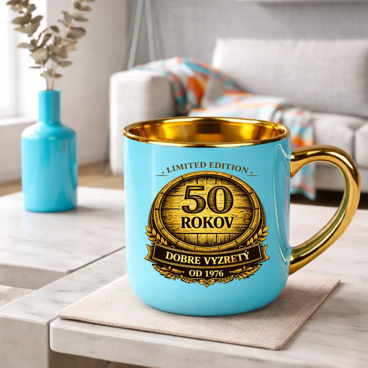 Limited edition 50 rokov - dobre vyzretý - od 1976 – Elegantný hrnček na darček