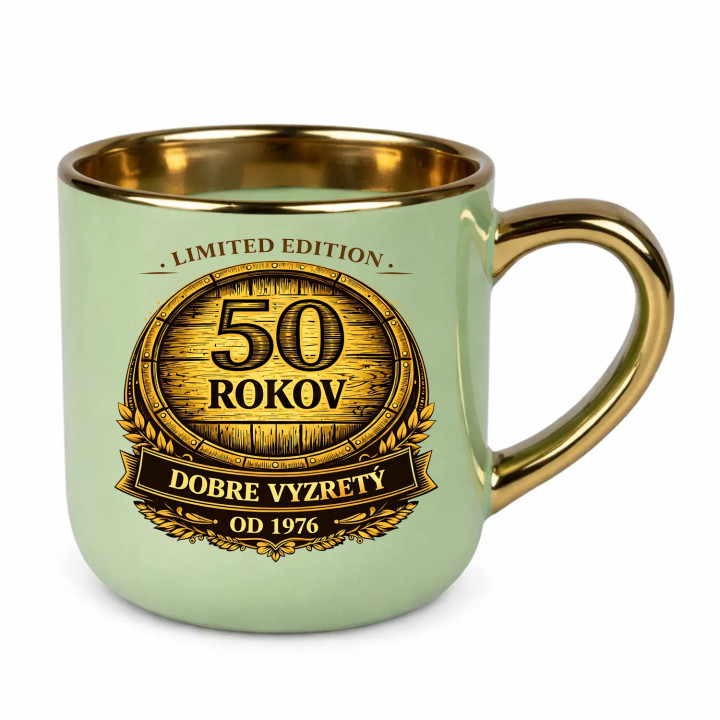 Limited edition 50 rokov - dobre vyzretý - od 1976 – Elegantný hrnček na darček