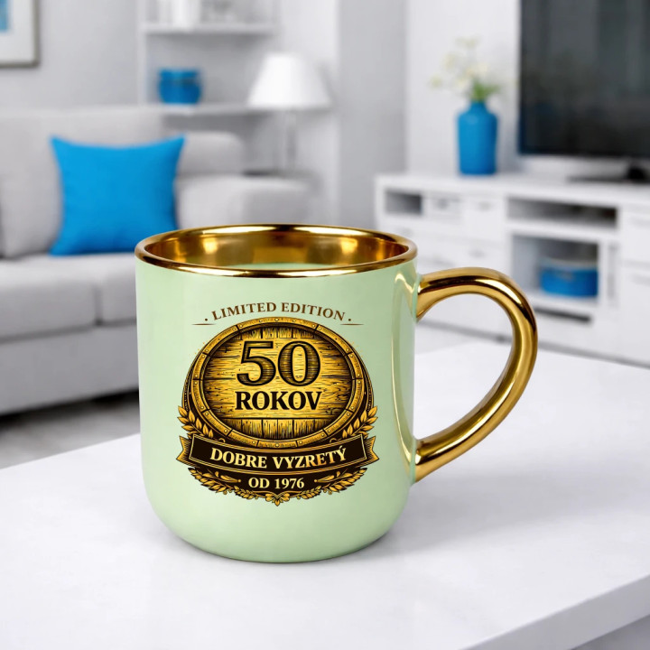Limited edition 50 rokov - dobre vyzretý - od 1976 – Elegantný hrnček na darček