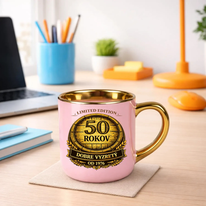 Limited edition 50 rokov - dobre vyzretý - od 1976 – Elegantný hrnček na darček