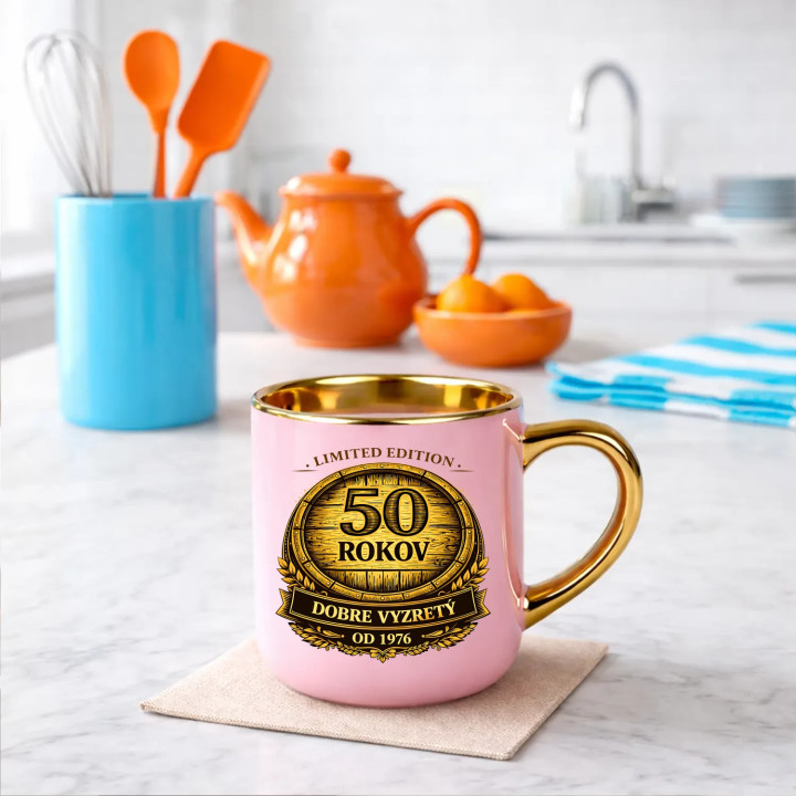 Limited edition 50 rokov - dobre vyzretý - od 1976 – Elegantný hrnček na darček