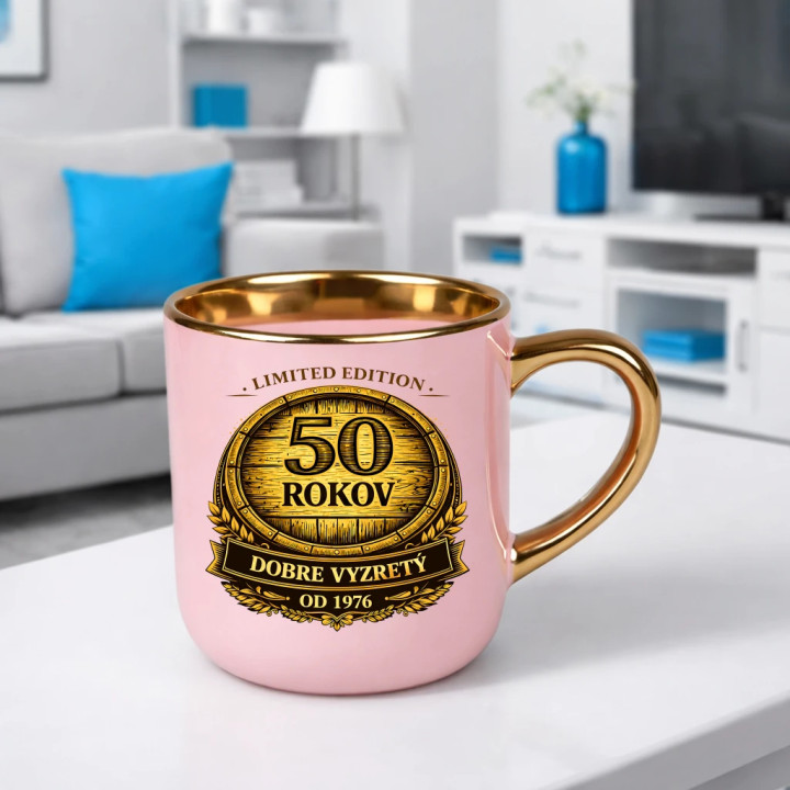 Limited edition 50 rokov - dobre vyzretý - od 1976 – Elegantný hrnček na darček