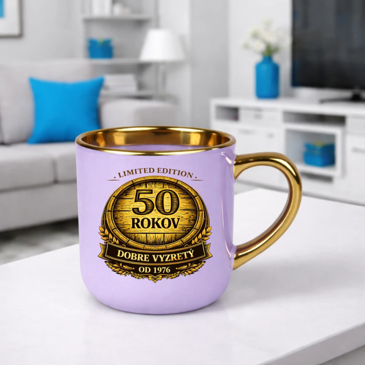 Limited edition 50 rokov - dobre vyzretý - od 1976 – Elegantný hrnček na darček