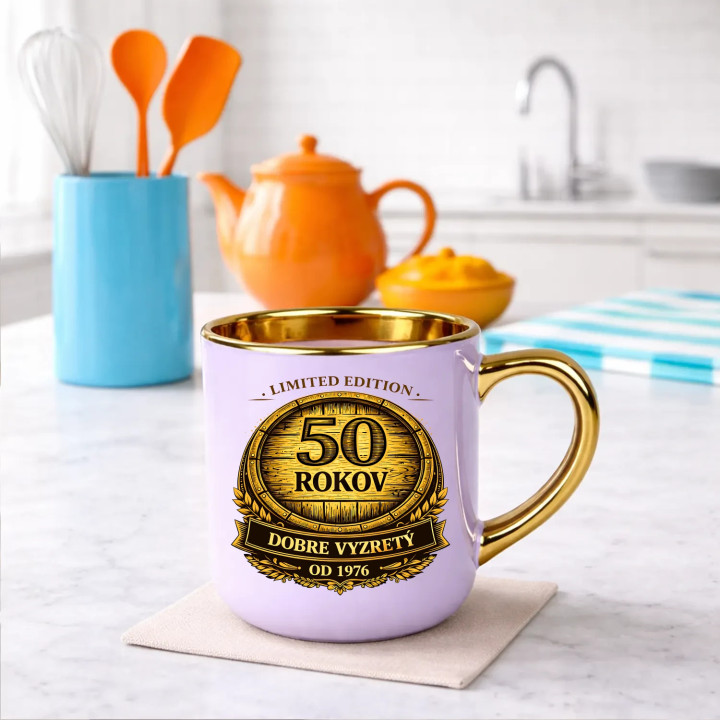 Limited edition 50 rokov - dobre vyzretý - od 1976 – Elegantný hrnček na darček