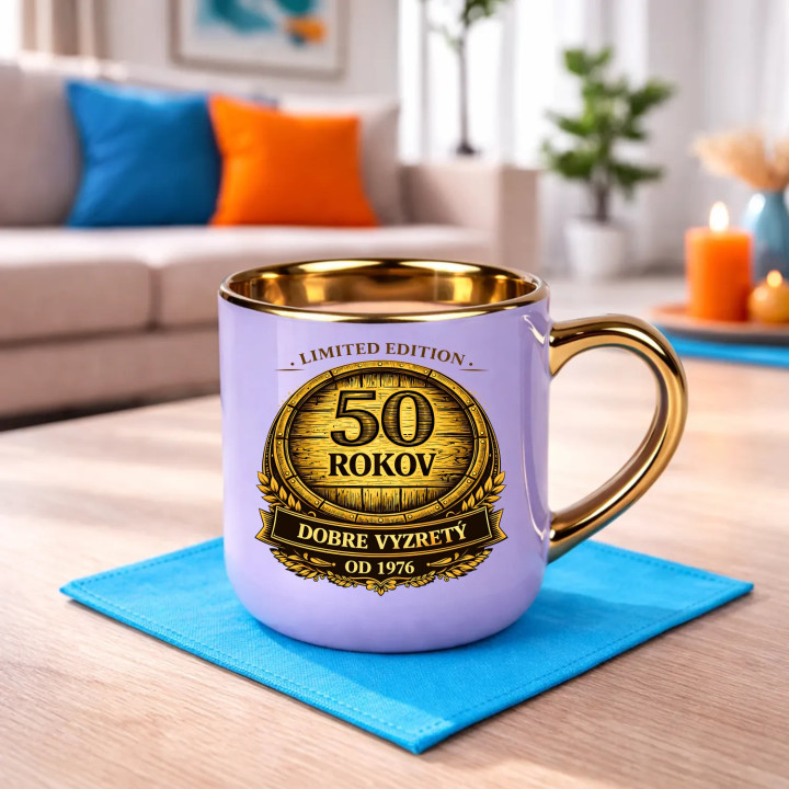 Limited edition 50 rokov - dobre vyzretý - od 1976 – Elegantný hrnček na darček