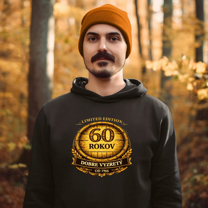 Limited edition 60 rokov - dobre vyzretý - od 1966  - pánska mikina s potlačou
