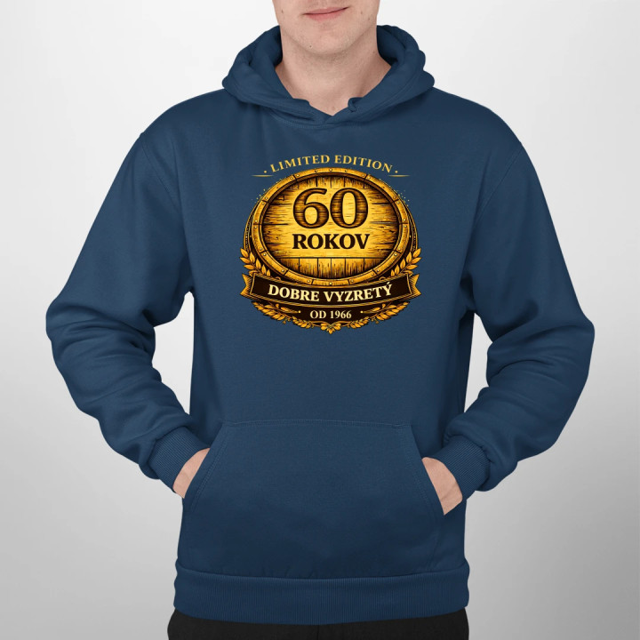 Limited edition 60 rokov - dobre vyzretý - od 1966  - pánska mikina s potlačou