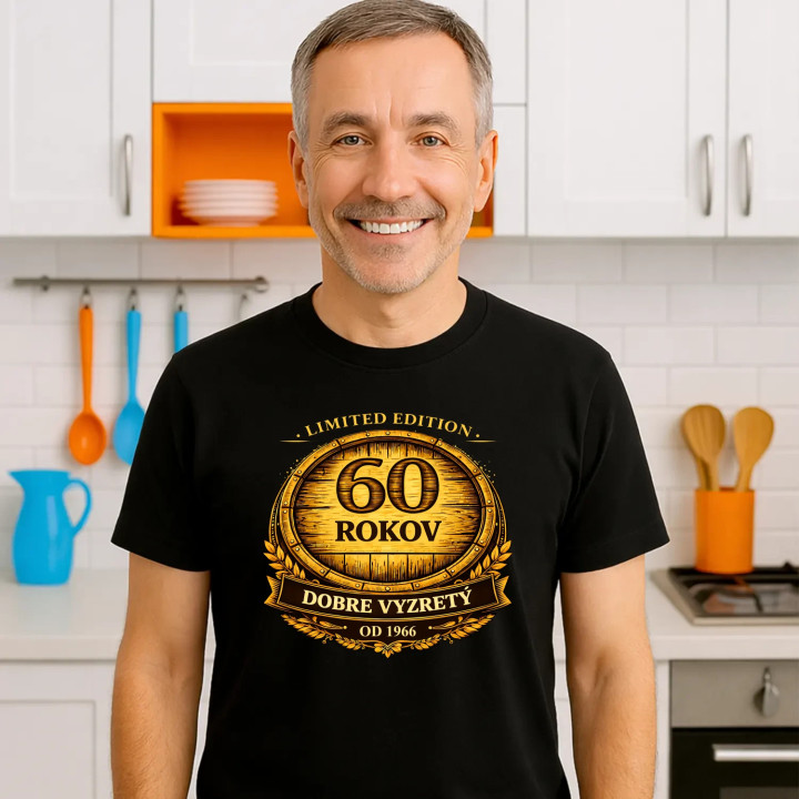 Limited edition 60 rokov - dobre vyzretý - od 1966 - pánske tričko s potlačou