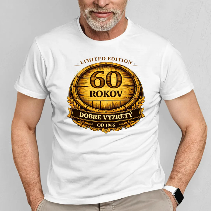 Limited edition 60 rokov - dobre vyzretý - od 1966 - pánske tričko s potlačou