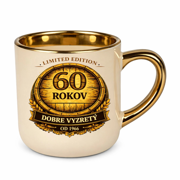 Limited edition 60 rokov - dobre vyzretý - od 1966 – Elegantný hrnček na darček