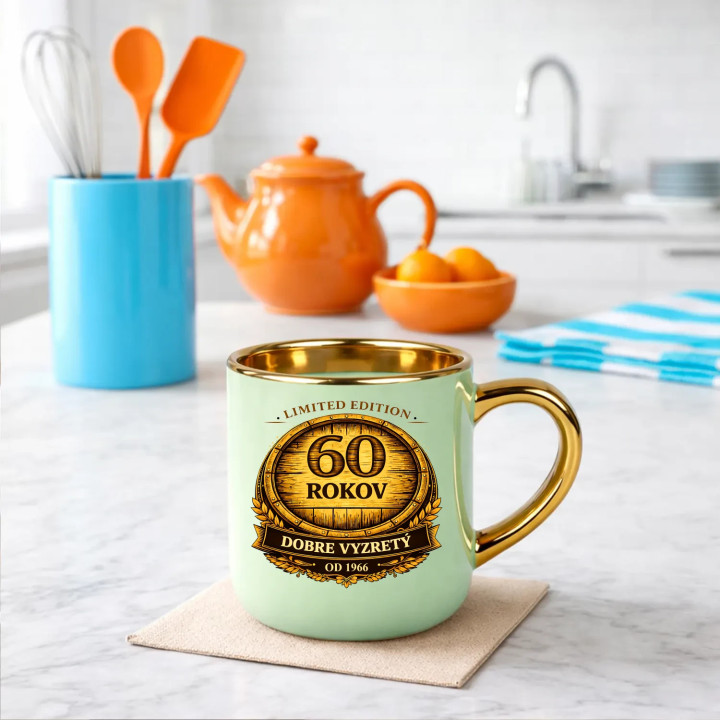 Limited edition 60 rokov - dobre vyzretý - od 1966 – Elegantný hrnček na darček