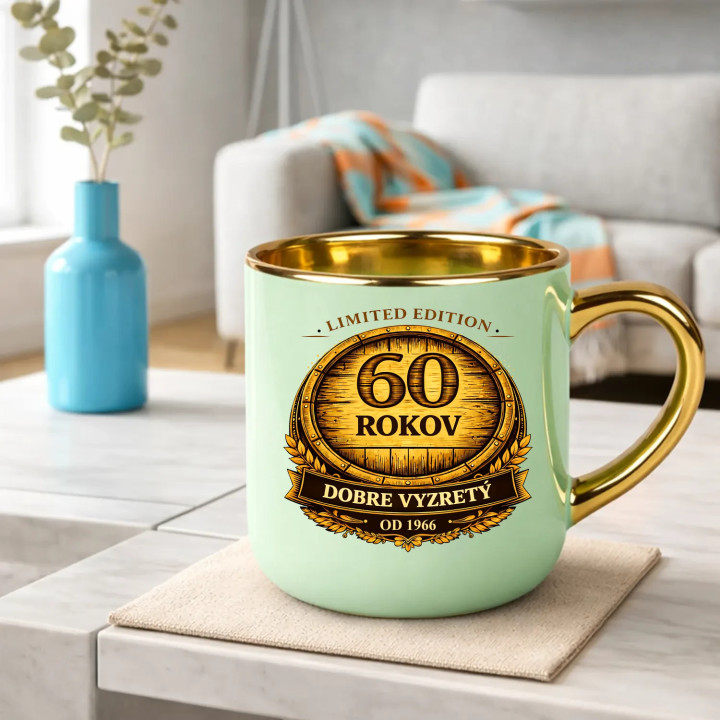 Limited edition 60 rokov - dobre vyzretý - od 1966 – Elegantný hrnček na darček