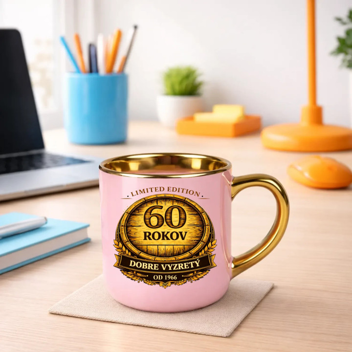 Limited edition 60 rokov - dobre vyzretý - od 1966 – Elegantný hrnček na darček