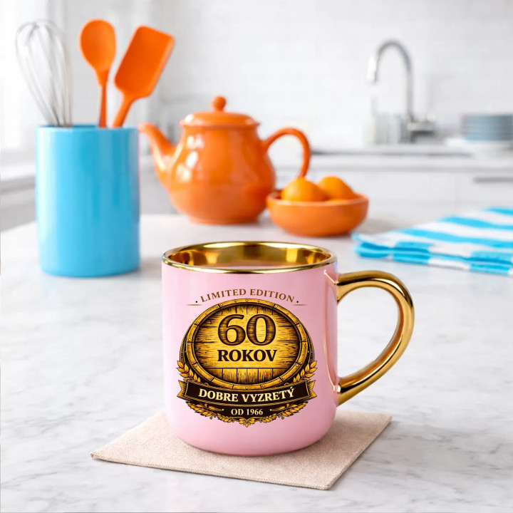 Limited edition 60 rokov - dobre vyzretý - od 1966 – Elegantný hrnček na darček