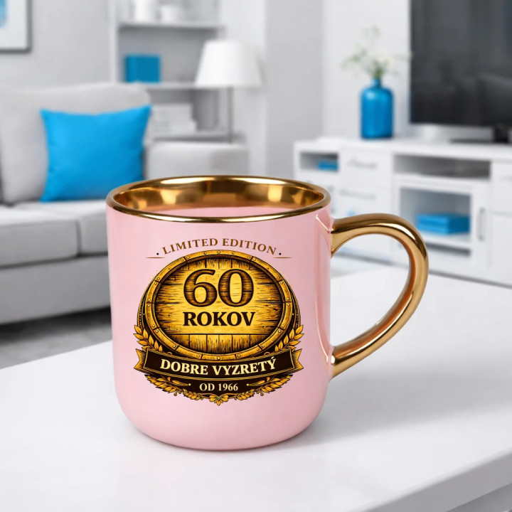 Limited edition 60 rokov - dobre vyzretý - od 1966 – Elegantný hrnček na darček