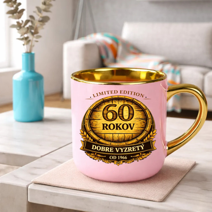 Limited edition 60 rokov - dobre vyzretý - od 1966 – Elegantný hrnček na darček