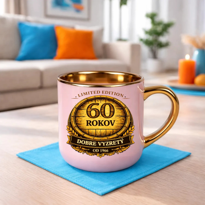 Limited edition 60 rokov - dobre vyzretý - od 1966 – Elegantný hrnček na darček