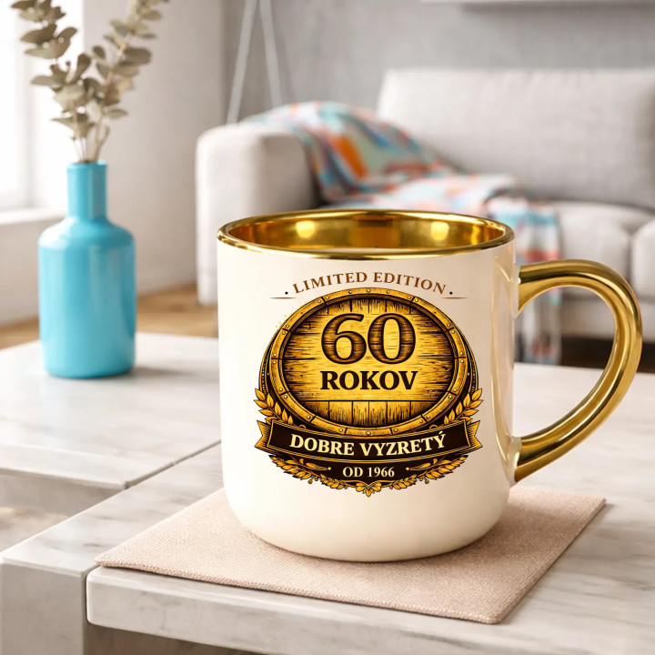 Limited edition 60 rokov - dobre vyzretý - od 1966 – Elegantný hrnček na darček
