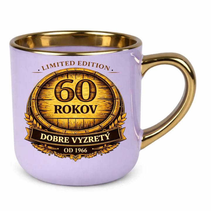 Limited edition 60 rokov - dobre vyzretý - od 1966 – Elegantný hrnček na darček