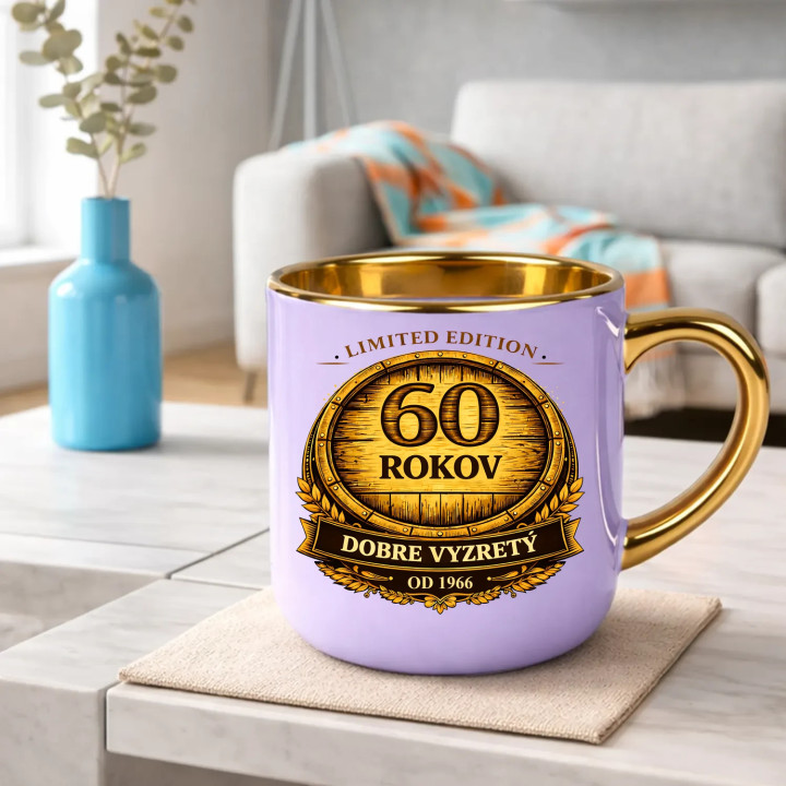 Limited edition 60 rokov - dobre vyzretý - od 1966 – Elegantný hrnček na darček