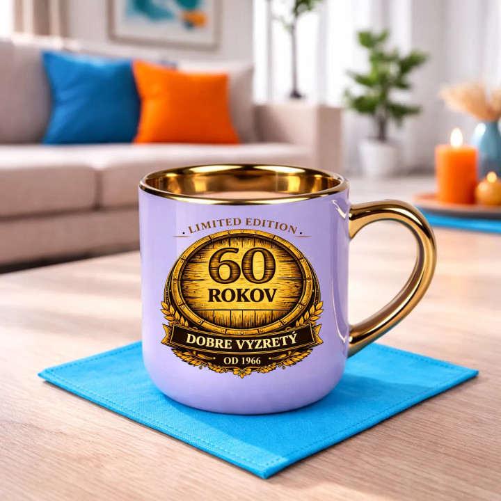 Limited edition 60 rokov - dobre vyzretý - od 1966 – Elegantný hrnček na darček