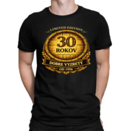 Limited edition 30 rokov - dobre vyzretý - od 1996 - pánske tričko s potlačou