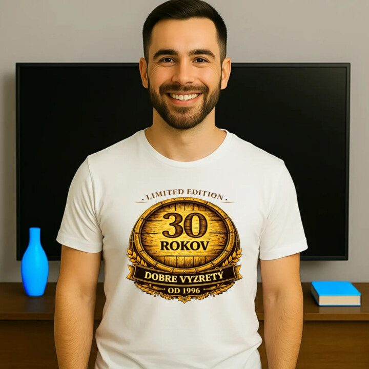 Limited edition 30 rokov - dobre vyzretý - od 1996 - pánske tričko s potlačou