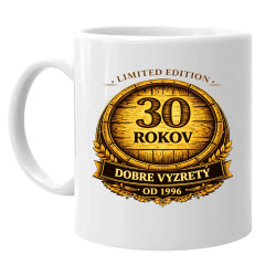 Limited edition 30 rokov - dobre vyzretý - od 1996 - keramický hrnček s potlačou