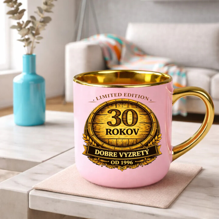 Limited edition 30 rokov - dobre vyzretý - od 1996 – Elegantný hrnček na darček