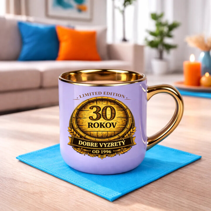 Limited edition 30 rokov - dobre vyzretý - od 1996 – Elegantný hrnček na darček