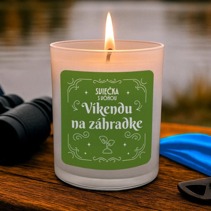 Sviečka s vôňou víkendu na záhradke - vonná sviečka ako darček