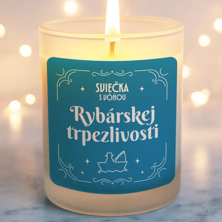 Sviečka s vôňou rybárskej trpezlivosti - vonná sviečka ako darček