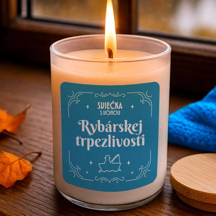 Sviečka s vôňou rybárskej trpezlivosti - vonná sviečka ako darček
