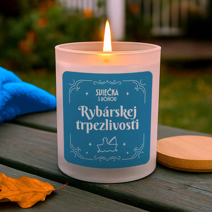 Sviečka s vôňou rybárskej trpezlivosti - vonná sviečka ako darček