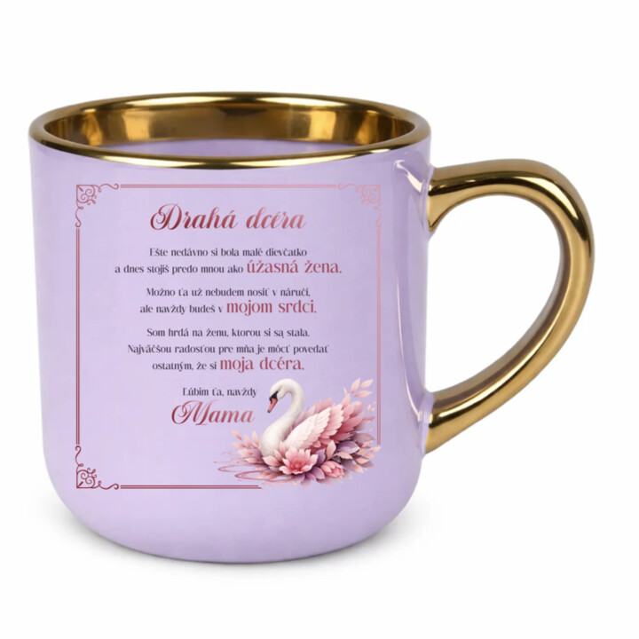 Drahá dcéra, ešte nedávno si bola malé dievčatko – Elegantný hrnček na darček