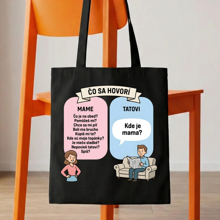 Čo sa hovorí mame - taška s potlačou