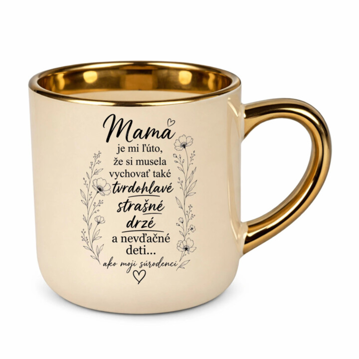 Mama, je mi ľúto – Elegantný hrnček na darček