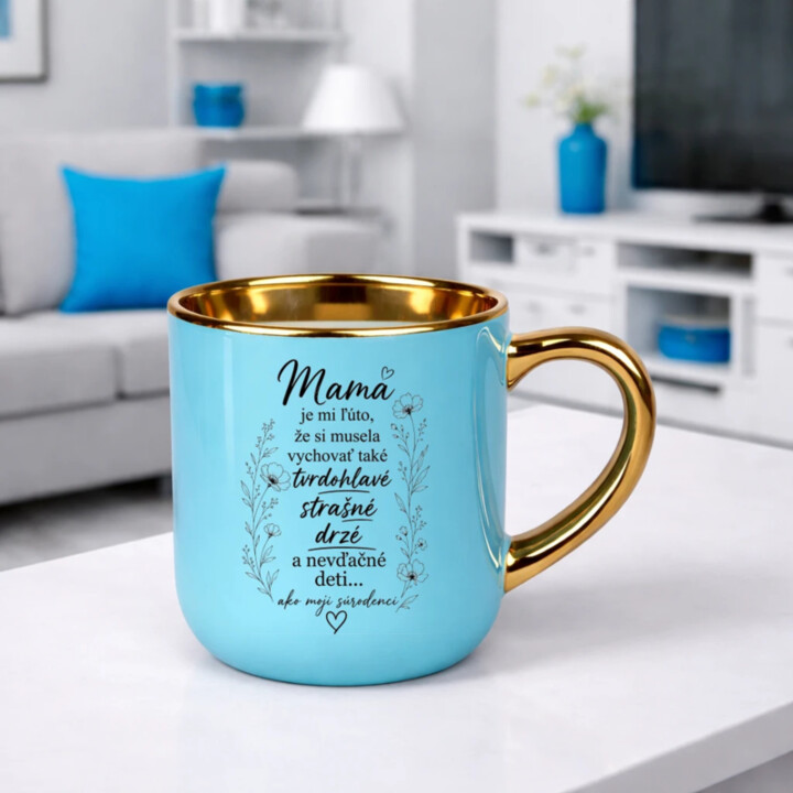 Mama, je mi ľúto – Elegantný hrnček na darček